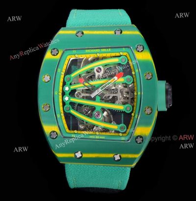 AAA Replica Richard Mille 59-01 Tourbillon Yohan Blake Green Watch